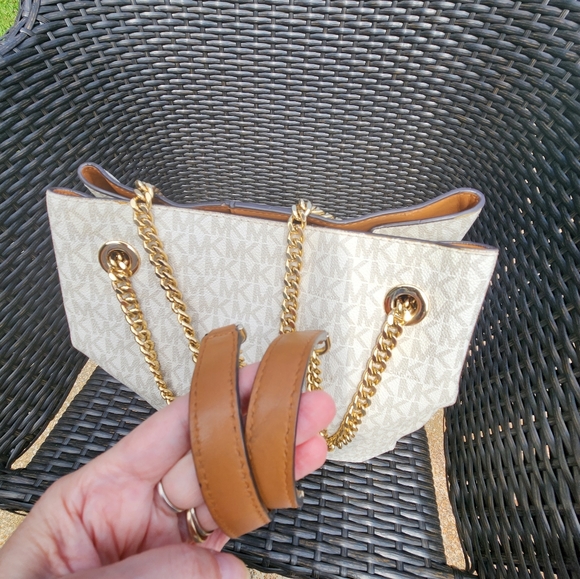 Euc Michael Kors Leather Shoulder Bag Purse - Picture 5 of 12